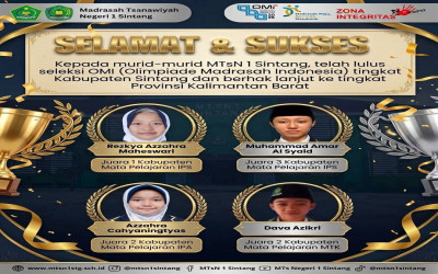 Murid MTs Negeri 1 Sintang Melaju di OMI Tingkat Provinsi