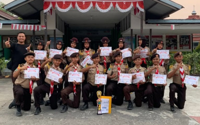 Pramuka Inti Darasuti MTsN 1 Sintang Raih Juara 1 LKBB HUT Pramuka ke-65